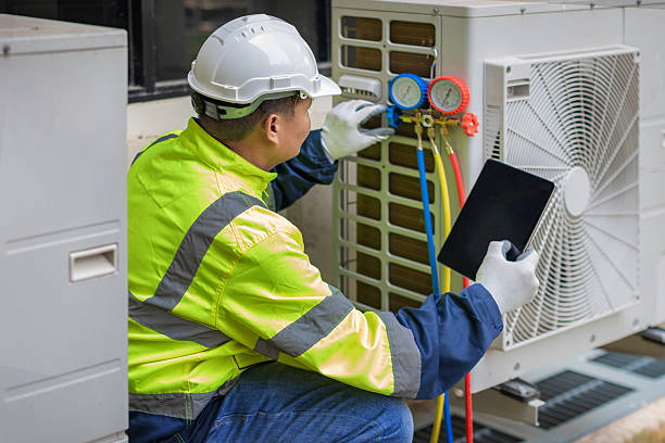 Professional Hvac technician working in Osceola, WI